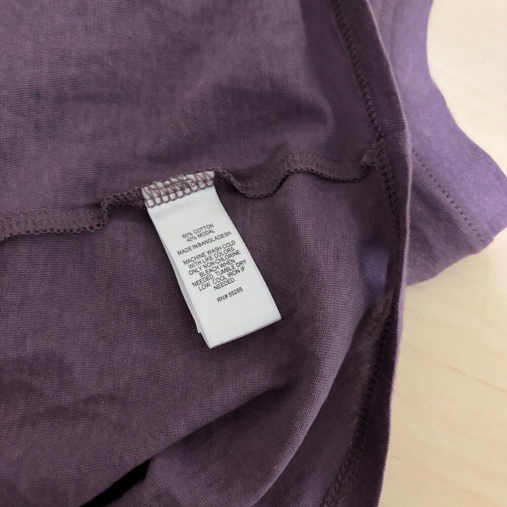 Express Tank Top Women's Small Purple Sleeveless Round Neck Pocket Shirt - Picture 9 of 9